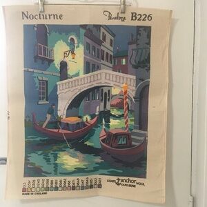 Gondola Water Scene Tapestry Canvas